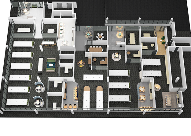 
									Chromewell Office plans rendering